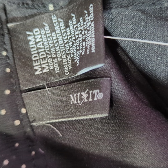 Mixit Tank Top Draped Sweetheart Floral & Dots Black White Summer NWT Medium - Picture 10 of 13